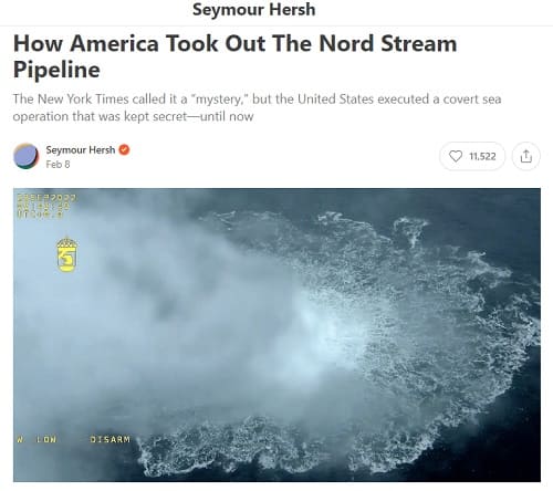 2023年2月8日 Seymour Hershへのリンク画像です。