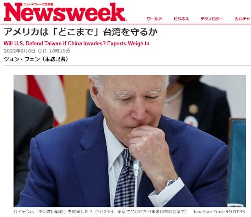2022年6月6日 Newsweekへのリンク画像です。