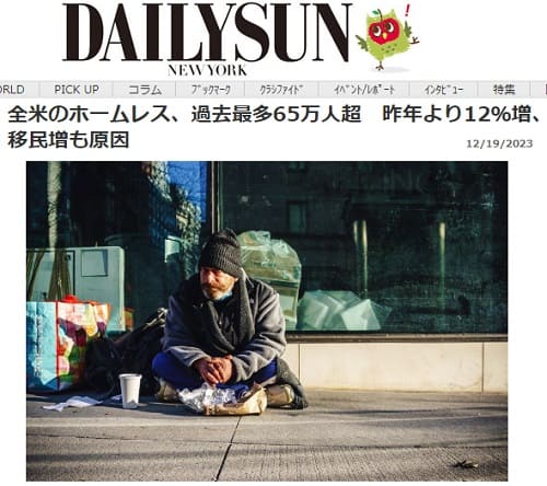 2023年12月19日 デイリーサン NEW YORKへのリンク画像です。