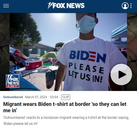 2024年3月7日 FOX NEWSへのリンク画像です。