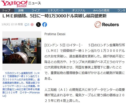 2026�N1��6�� Yahoo�j���[�X�ւ̃����N�摜�ł��B